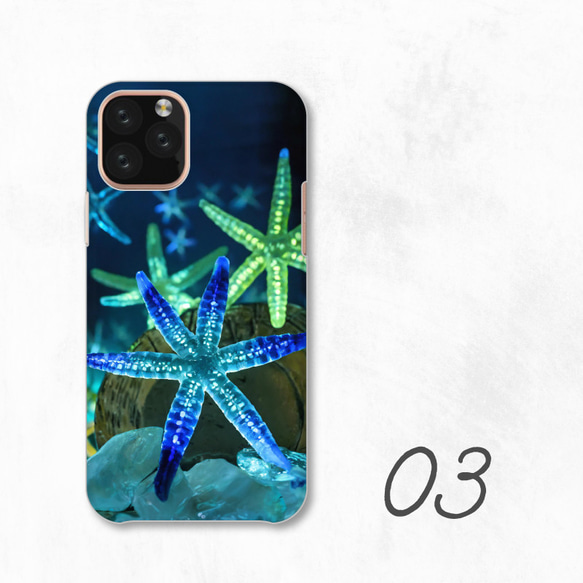海星星舞海洋生物燈霓虹花智慧型手機保護殼相容於所有型號後背式硬殼 NLFT-HARD-a360 第5張的照片