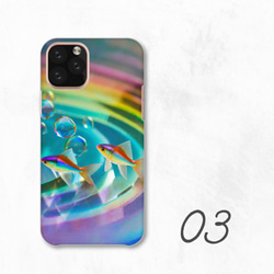 糖果金魚彩虹閃光美麗彩虹色相容於所有型號智慧型手機後蓋類型硬殼 NLFT-HARD-a362 第5張的照片