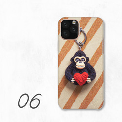 大猩猩生肖吉祥物條紋生肖智慧型手機保護殼 相容所有型號後背式硬殼 NLFT-HARD-a381 第8張的照片
