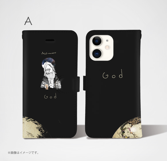 原創手帳型iPhone手機殼「GOD」 第3張的照片