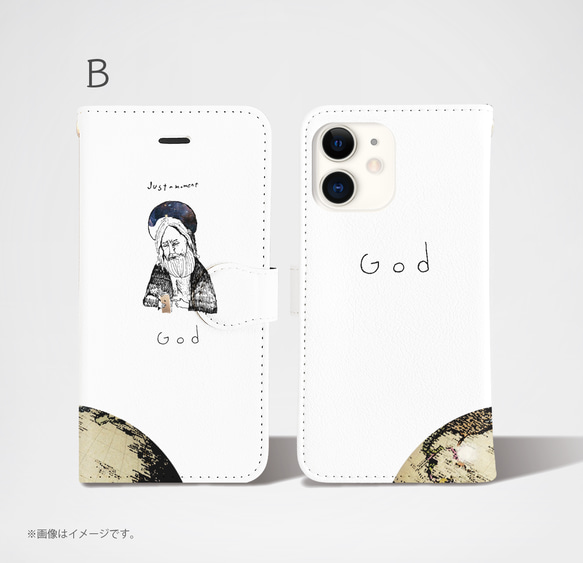 原創手帳型iPhone手機殼「GOD」 第4張的照片