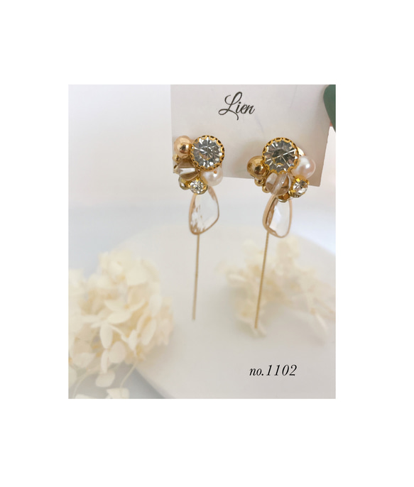 ♡ハンドメイド♡ビジューピアスイヤリング