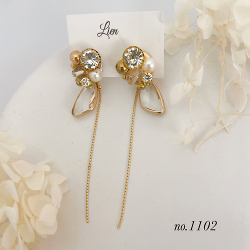 ♡ハンドメイド♡ビジューピアスイヤリング№590G ♡ハンドメイド♡ビジューピアスイヤリング№496 - メルカリ
