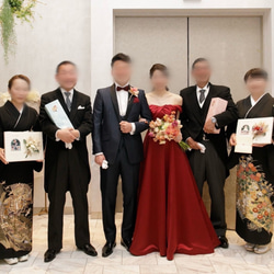 アーチ 新作【色が選べる】子育て感謝状 結婚式 両親贈呈品 2枚目の画像