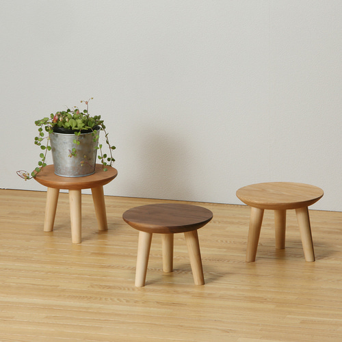 フラワースタンド｜全3種類 花台 ディスプレイ台 木製 3本脚 無垢