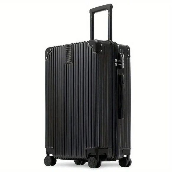 スーツケース キャリーバッグ キャリーケース 黒 ブラック 旅行バッグ トロリー ダイヤル錠 旅行 at-0064 1枚目の画像