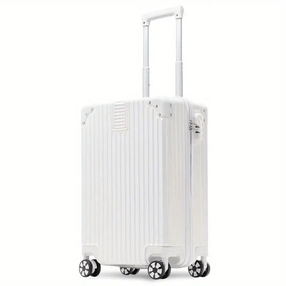 スーツケース キャリーバッグ キャリーケース 銀 シルバー 旅行バッグ トロリー ダイヤル錠 旅行 at-0065 4枚目の画像