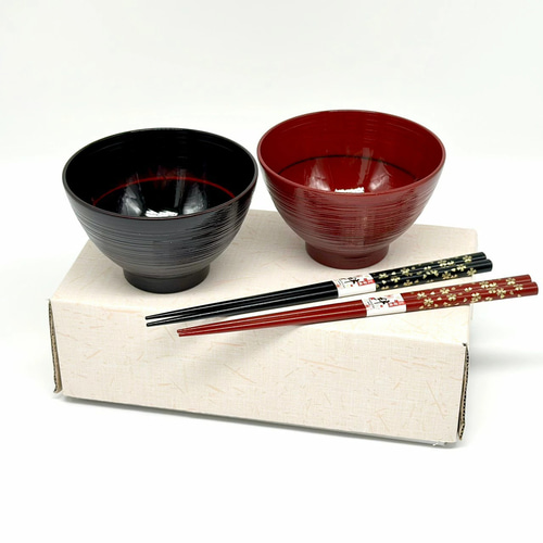 お椀 汁椀 ペア 曙＆根来 2個セット 電子レンジ対応 食洗機対応 お箸