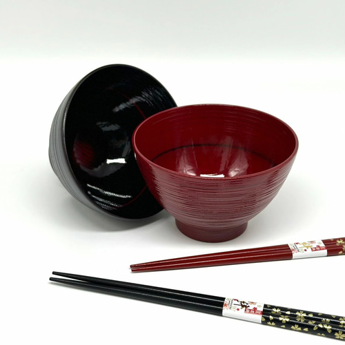 お椀 汁椀 ペア 曙＆根来 2個セット 電子レンジ対応 食洗機対応 お箸