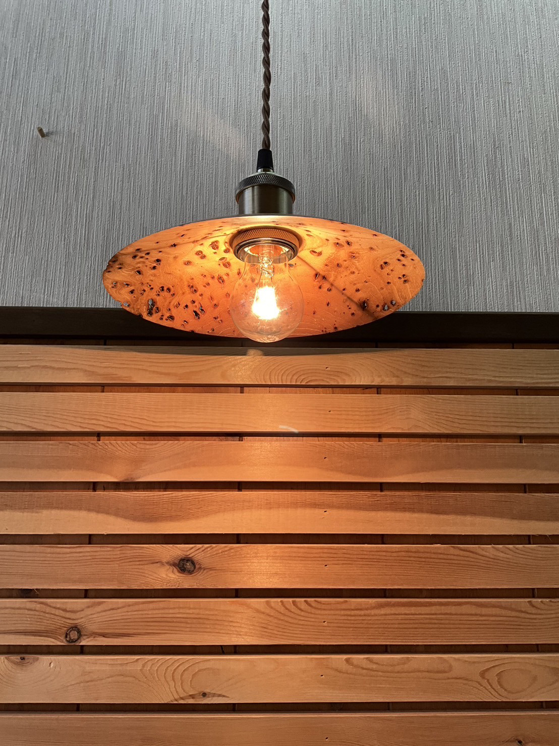 ランプシェード　ケヤキ