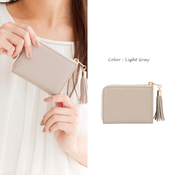 #Lモデル★くすみカラー【SATTO L】小さいのにお札が折れない！Lファス型最小に挑むミニ財布 12枚目の画像