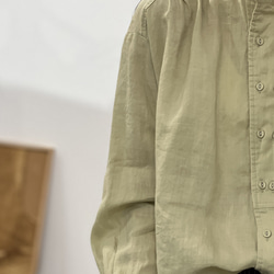 シングルブレスト薄手のシャツ・シンプル綿シャツ・コットンブラウス・トーブス・夏 6枚目の画像