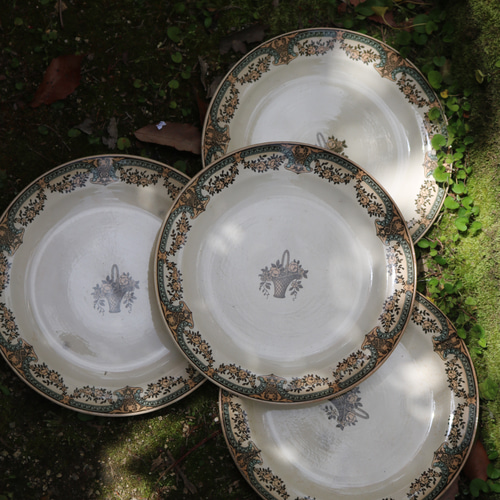 フランスアンティーク　皿　SARREGUEMINES U&C サルグミンヌ　２枚 SARREGUEMINES Dubarry ドゥバリー シリーズ フランス アンティーク