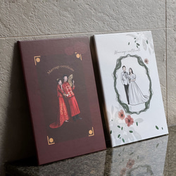 【客製化禮物】客製化結婚書約(含書約夾)  婚禮小物似顏繪 - 結婚書約 第5張的照片