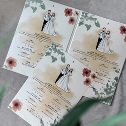 【客製化禮物】客製化結婚書約(含書約夾)  婚禮小物似顏繪 - 結婚書約 第3張的照片