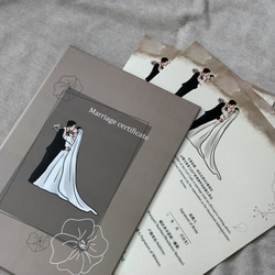 【客製化禮物】客製化結婚書約(含書約夾)  婚禮小物似顏繪 - 結婚書約 第7張的照片