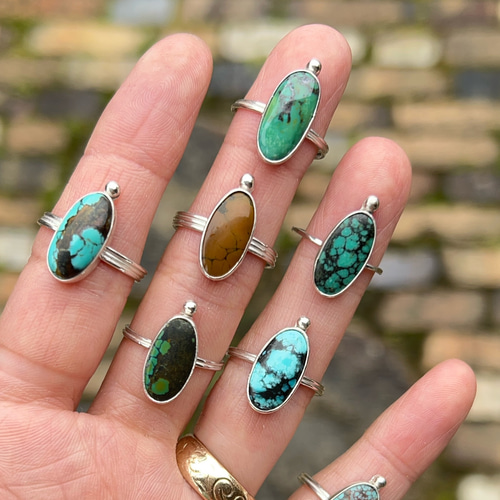 0.04カラット ダイヤモンド ターコイズシルバー925リング 13号 ターコイズ 大人リング 13号 silver925 sterlingsilver 指輪