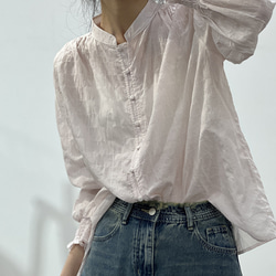 人気・品質リネンシャツ・シンプル麻シャツ・ブラウス・トーブス・夏 7枚目の画像