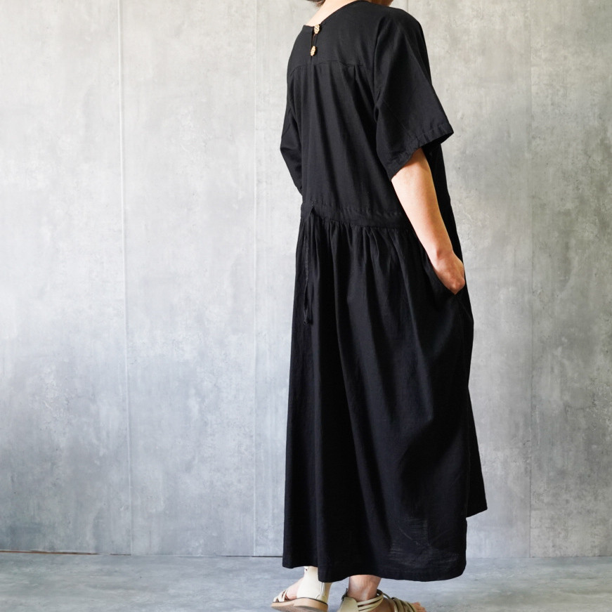大人のワンピース！4WAY リネンワンピース　ブラック