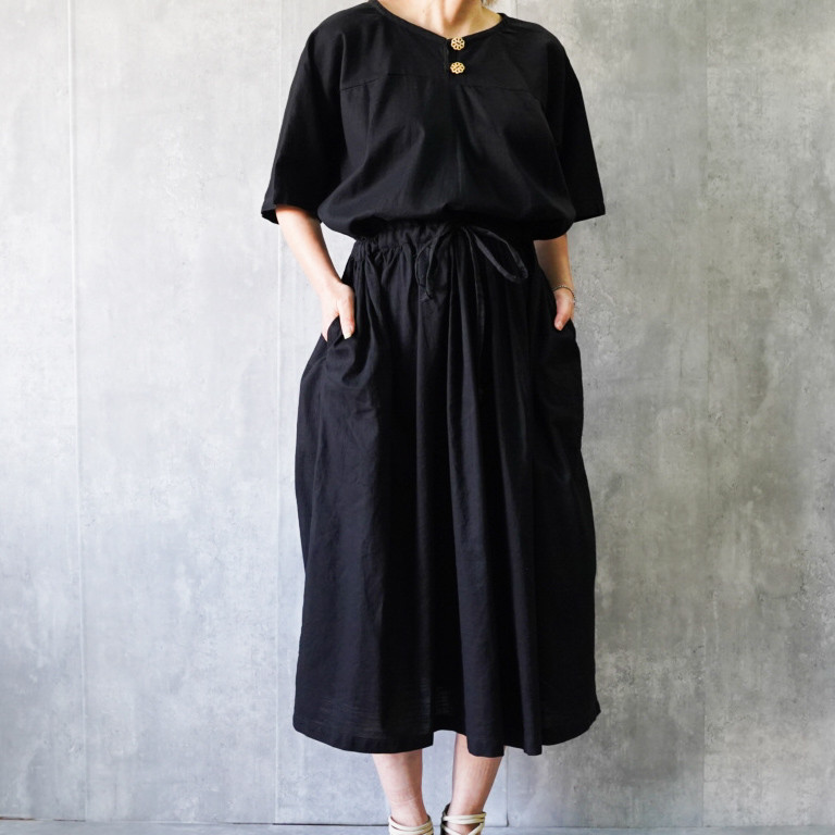 大人のワンピース！4WAY リネンワンピース　ブラック