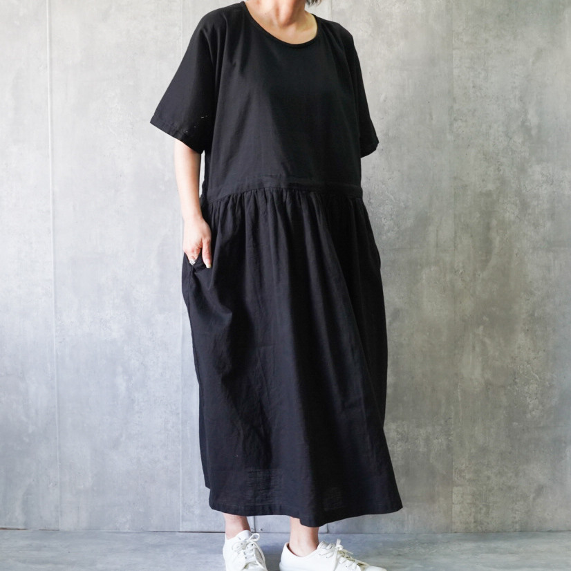 大人のワンピース！4WAY リネンワンピース　ブラック