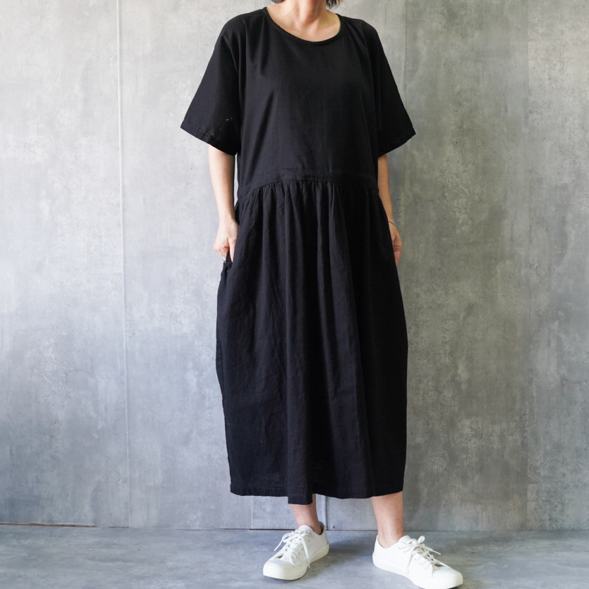 大人のワンピース！4WAY リネンワンピース　ブラック