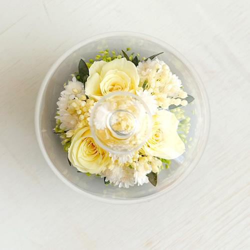 プリザーブドフラワー ドライフラワー ガラスドームアレンジ 母の日