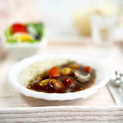 ミニチュアフード カレーライスセット