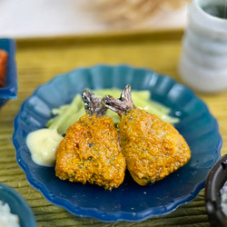 ミニチュアフード アジフライ定食 煮物 花見 和食 ドールハウス小物 5枚目の画像