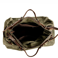 レザーX 帆布・キャンバスボストンバッグ トートバッグ 旅行バッグ カジュアル 通勤 通学 旅行 男女兼用 5枚目の画像