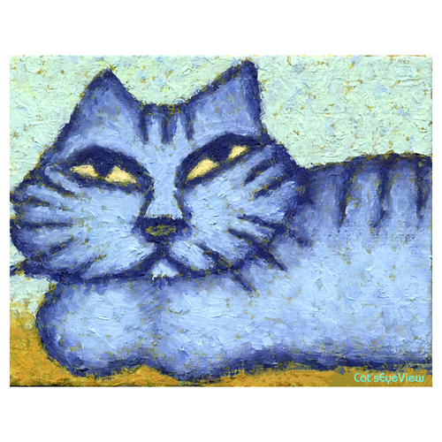 CAT025_可愛くない猫・西郷どん・油彩画テイスト・フォト CAT025_可愛くない猫・西郷どん・油彩画テイスト・フォト