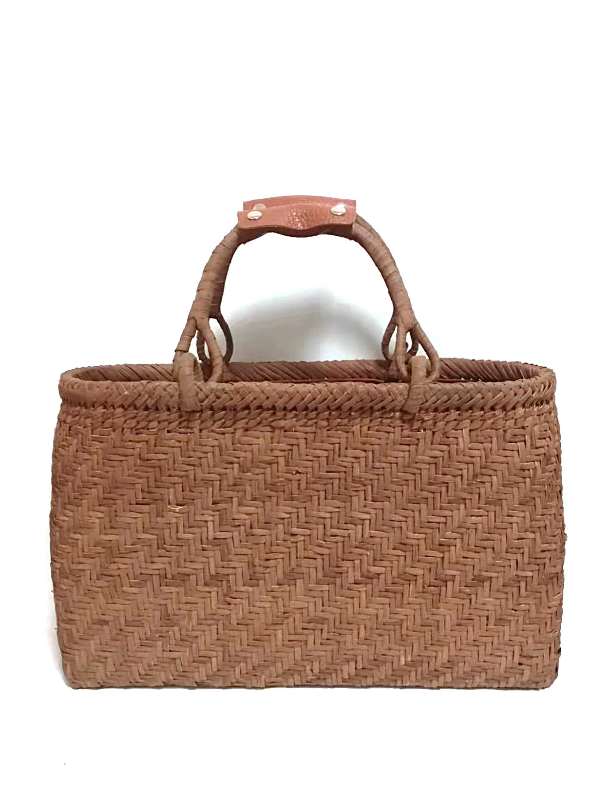 山葡萄バッグ高級極細台形龍網編み