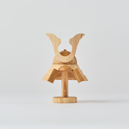 2027年度分】名入れ無料 命名 木製 颯兜 × こいのぼりA┃Wooden Kabuto