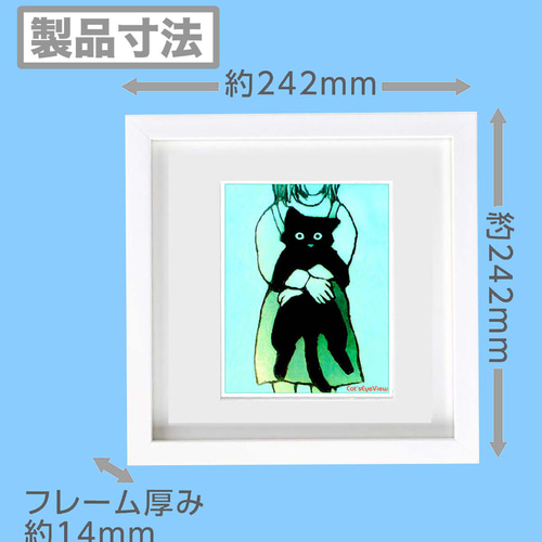 CAT014_黒猫・少女と猫 イラスト Cat's Eye View 通販 17589694