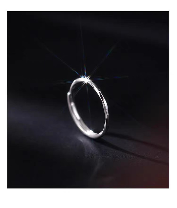ファッションシンプルシルバー　指輪　 4枚目の画像
