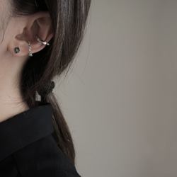 925純銀 赫基蒙水晶 黑閃靈鑽 鎖珠 轉珠 耳環 耳夾 免費送禮包裝 第12張的照片