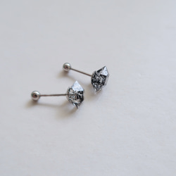 925純銀 赫基蒙水晶 黑閃靈鑽 鎖珠 轉珠 耳環 耳夾 免費送禮包裝 第3張的照片