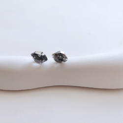 925純銀 赫基蒙水晶 黑閃靈鑽 鎖珠 轉珠 耳環 耳夾 免費送禮包裝 第7張的照片