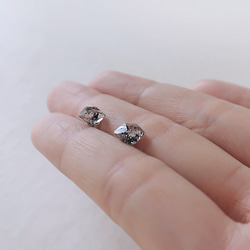 925純銀 赫基蒙水晶 黑閃靈鑽 鎖珠 轉珠 耳環 耳夾 免費送禮包裝 第6張的照片