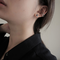 925純銀 赫基蒙水晶 黑閃靈鑽 鎖珠 轉珠 耳環 耳夾 免費送禮包裝 第11張的照片