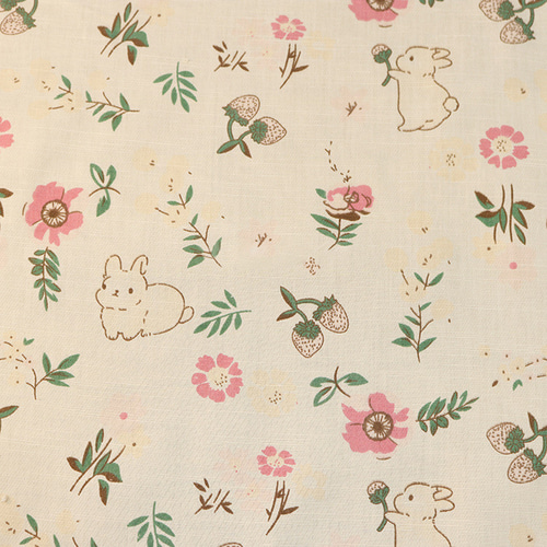 うさぎ♡くま♡花柄メモ〜10枚¥90 かわいいウサギ柄 小花柄 アニマルプリント 春夏の100%綿生地