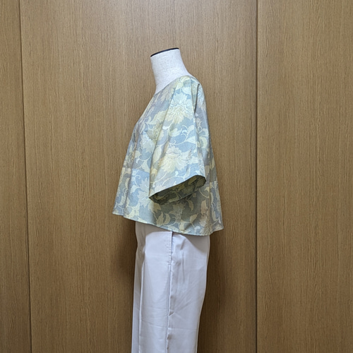 着物リメイク ブラウス 大島紬 FREE SIZE ブラウス さらあお