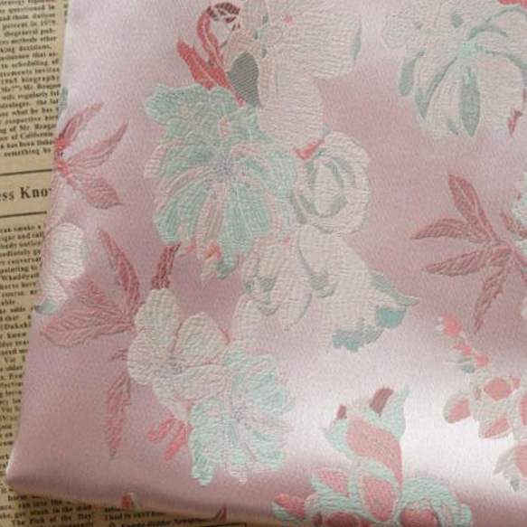 上品な芙蓉の花柄 ジャカード生地 [4277] 生地 ruusu 通販 17590041