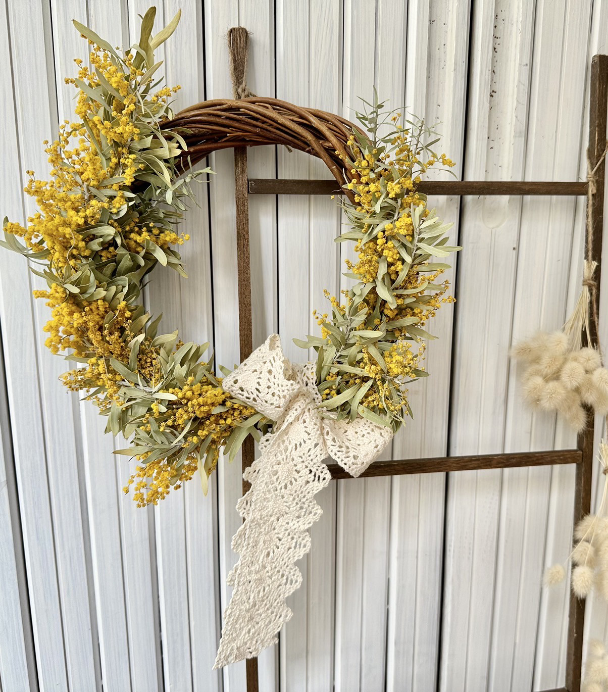 ドライフラワー ミモザ スワッグ No.13 ドライフラワー ミモザ スワッグ No.13 web限定商品・一点物】No.13