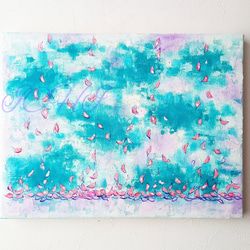 油絵　桜～La fleurs de cerisier （ラ・フルール・ドゥ・スリジエール） 1枚目の画像