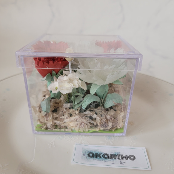 母の日のBOX  布花のカーネーション　　 16枚目の画像