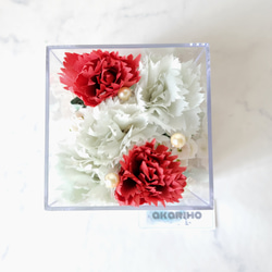 母の日のBOX  布花のカーネーション　　 4枚目の画像