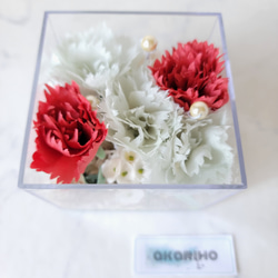 母の日のBOX  布花のカーネーション　　 7枚目の画像