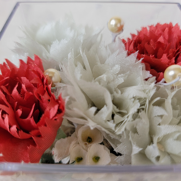 母の日のBOX  布花のカーネーション　　 6枚目の画像