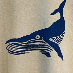 クジラ柄　メンズ半袖Tシャツ綿100％【S～XL】 3枚目の画像